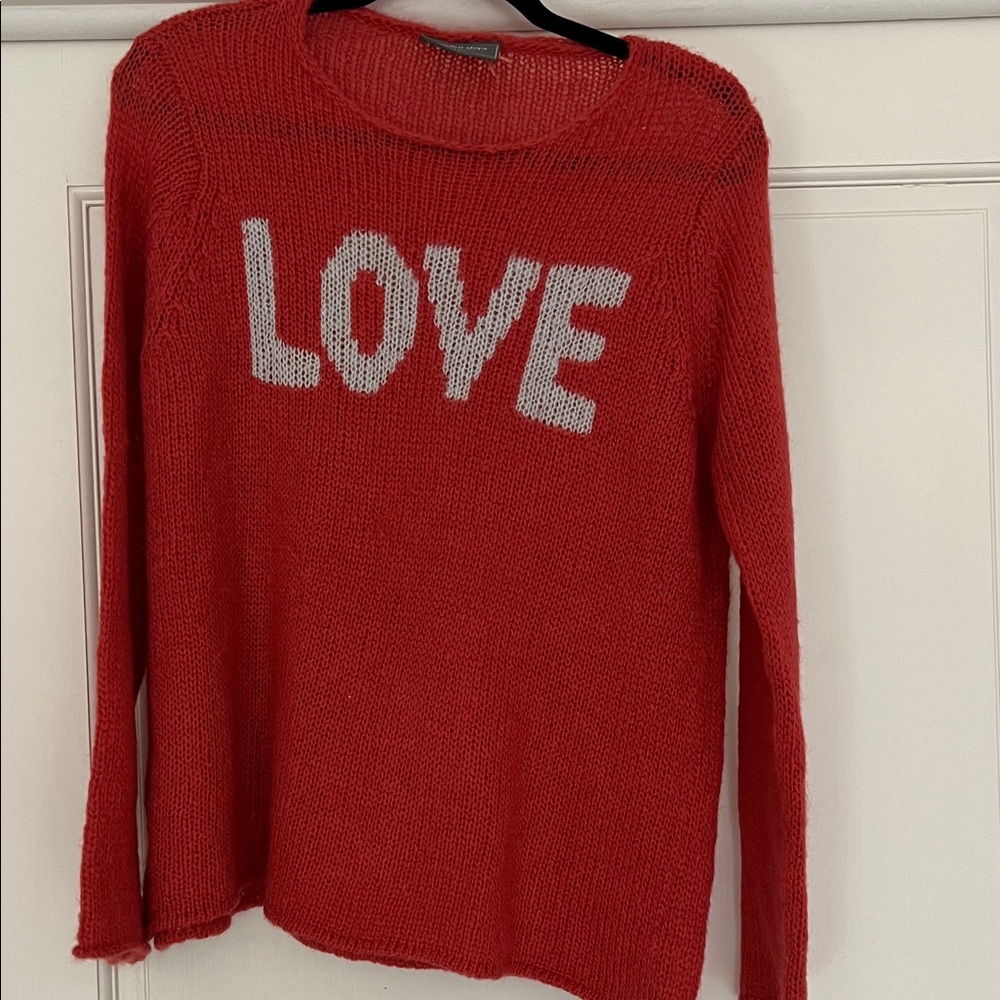 Wooden Ships Red Sweater with LOVE Design